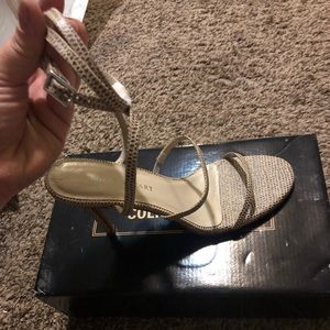 Snake skin strappy heels